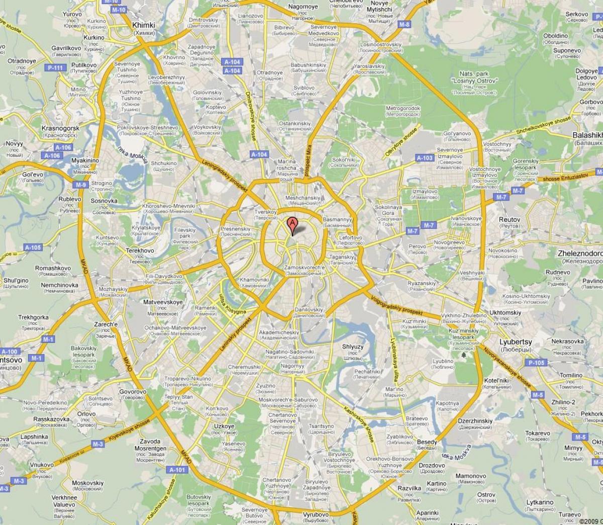 Moskva ઉપનગર નકશો
