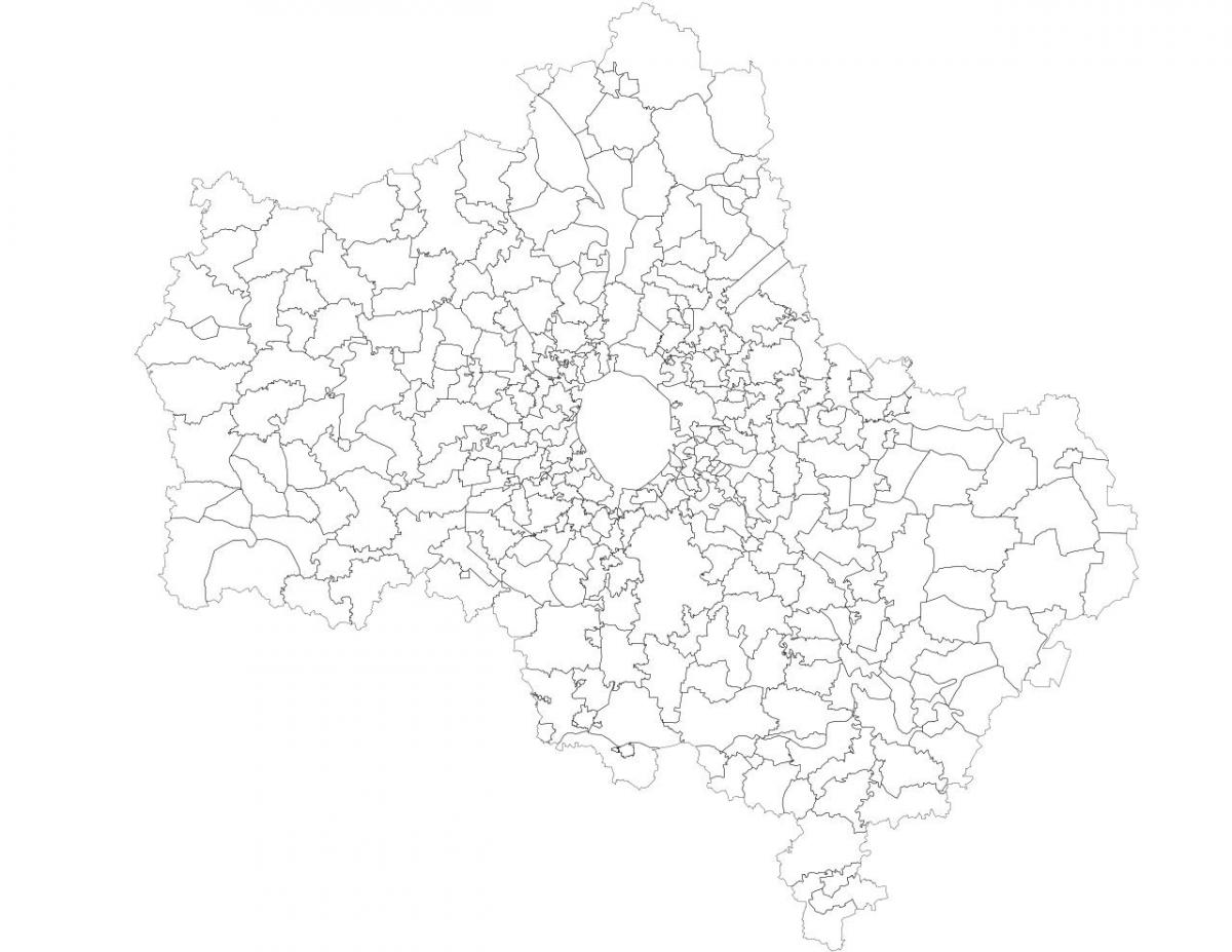 Moskva નગરપાલિકાઓ નકશો